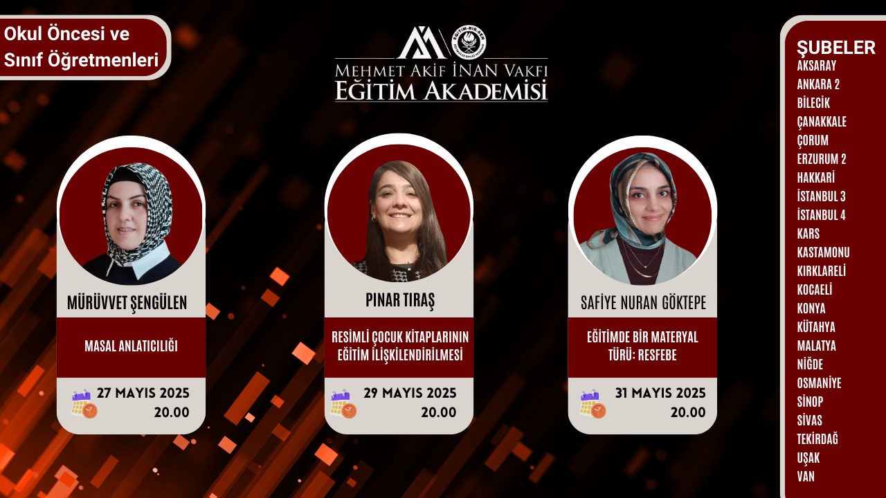 2025 MAYIS BRANŞ( OKUL ÖNCESİ- SINIF)  EĞİTİMİ