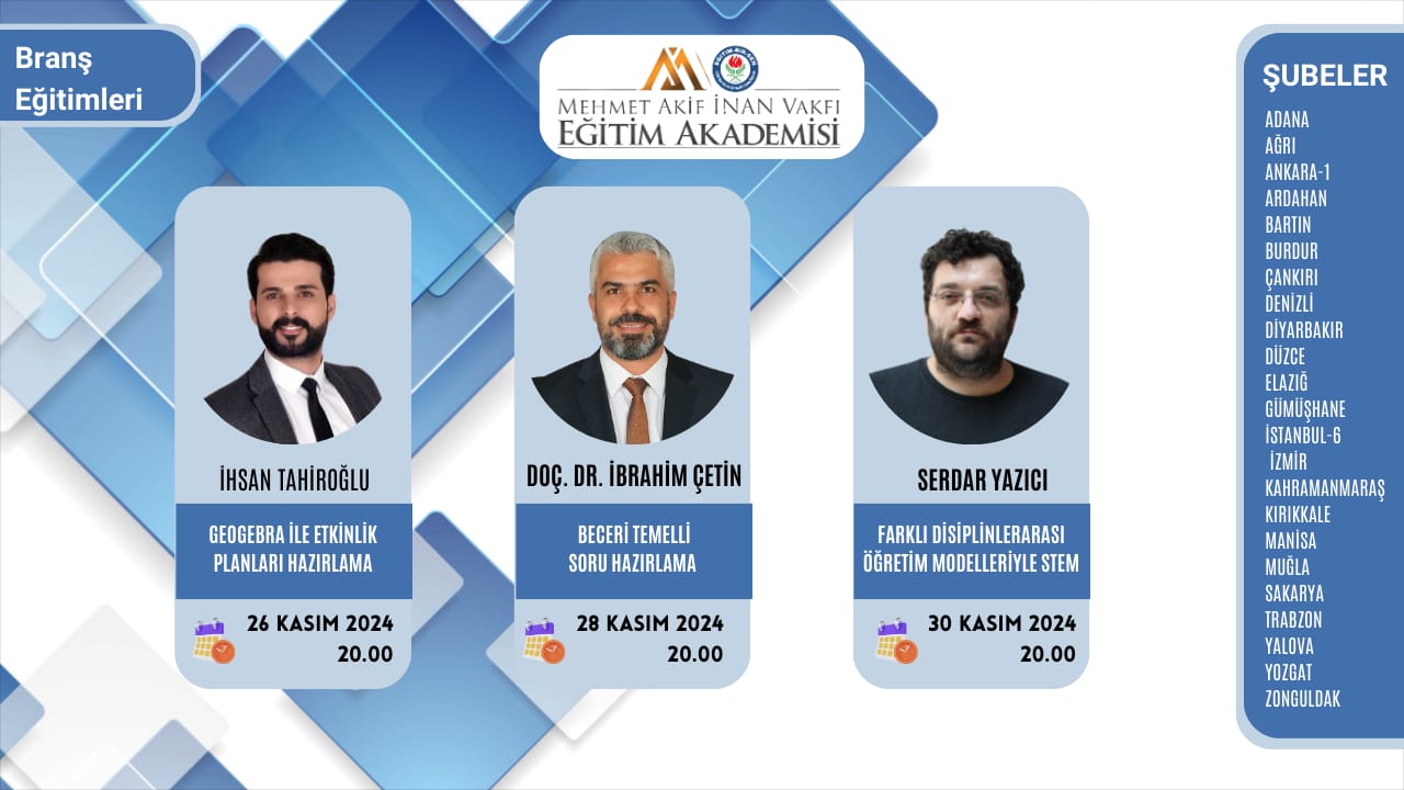 2024 KASIM BRANŞ (FEN- MAT) EĞİTİMİ
