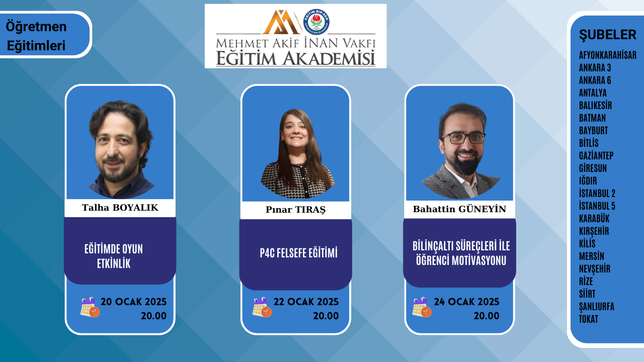 2025 OCAK ÖĞRETMEN EĞİTİMİ