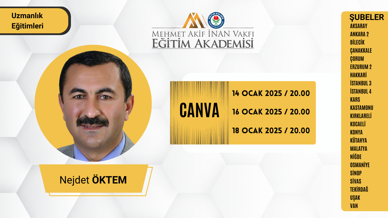 2025 OCAK UZMANLIK(CANVA) EĞİTİMİ