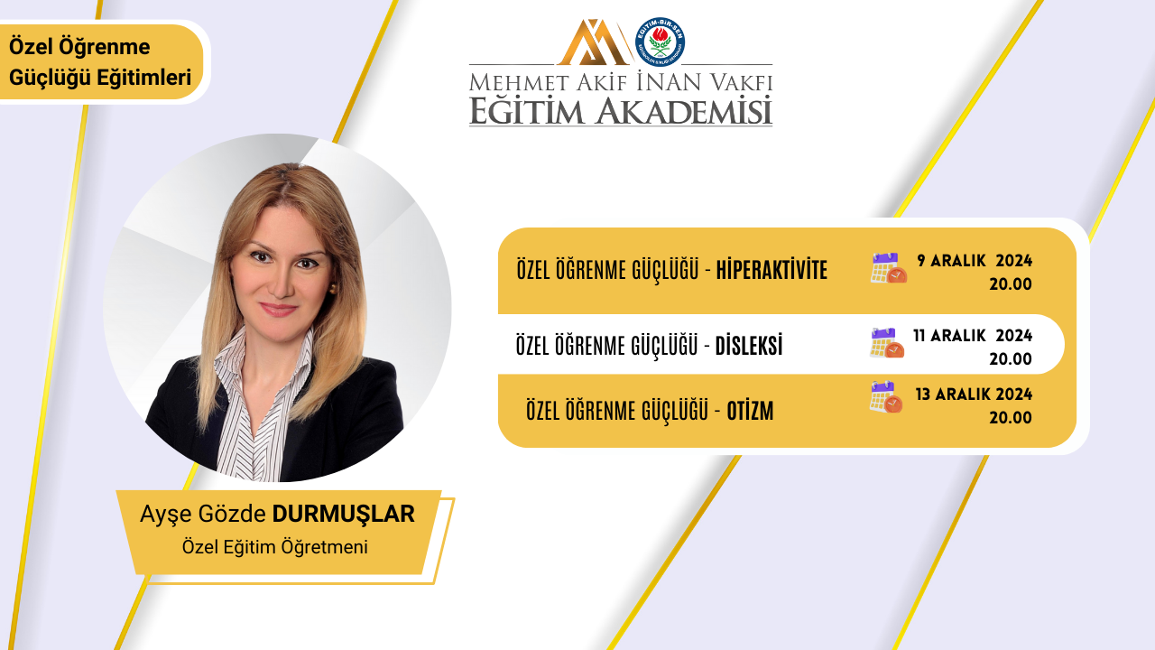2024 ARALIK DUYURU GRUBU EĞİTİMLERİ (ÖZEL ÖĞRENME GÜÇLÜĞÜ