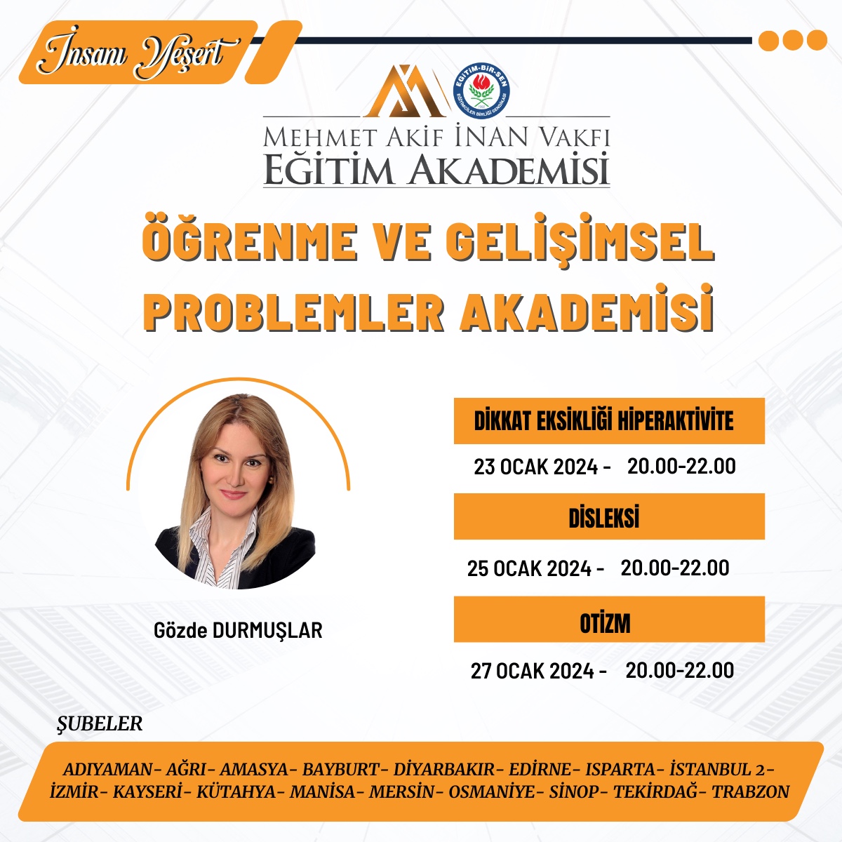2024 OCAK UZMANLIK (ÖĞRENME VE GELİŞİMSEL PROBLEMLER) EĞİTİMİ