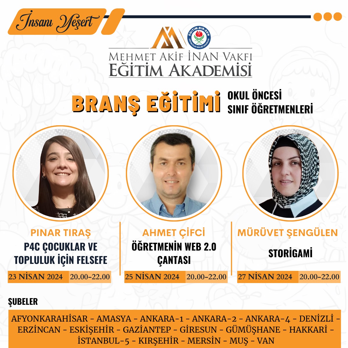 2024 NİSAN BRANŞ (OKUL ÖNCESİ-SINIF ÖĞRETMENLERİ) EĞİTİMİ