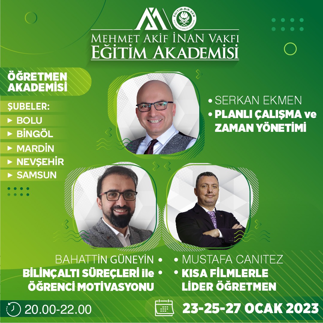 2023 OCAK ÖĞRETMEN EĞİTİMİ (23-25-27)