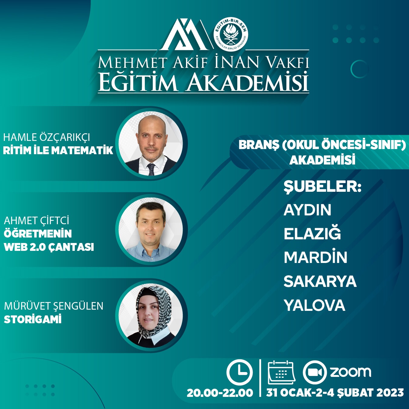 2023 OCAK BRANŞ (OKUL ÖNCESİ-SINIF ÖĞRETMENLERİ) EĞİTİMİ (31-02-04)