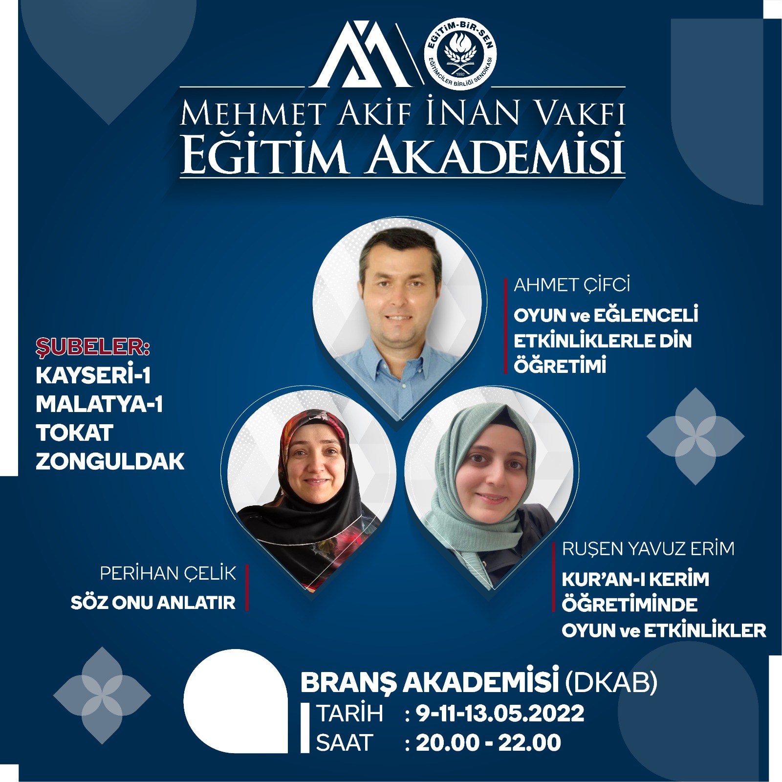2023 MAYIS BRANŞ (DKAB ve MESLEK DERSLERİ) ÖĞRETMENLERİ AKADEMİSİ (9-11-13)