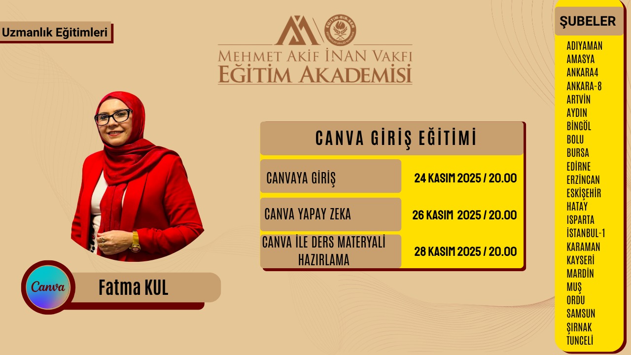 2025 KASIM UZMANLIK (CANVA) EĞİTİMİ