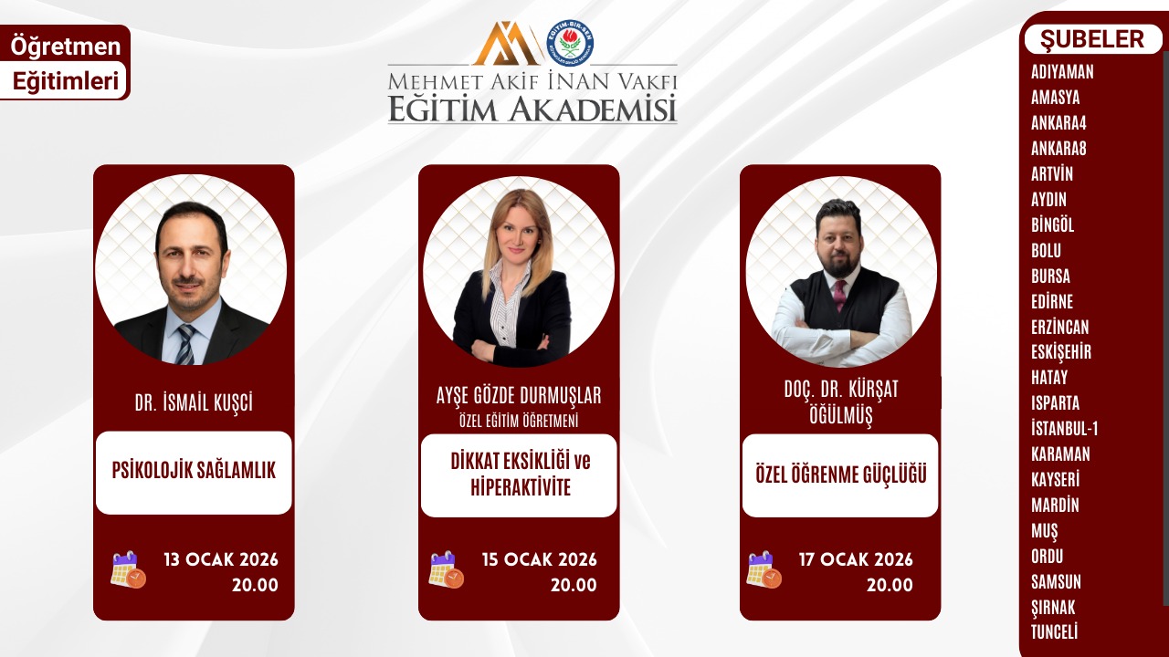 2026 OCAK ÖĞRETMEN EĞİTİMİ