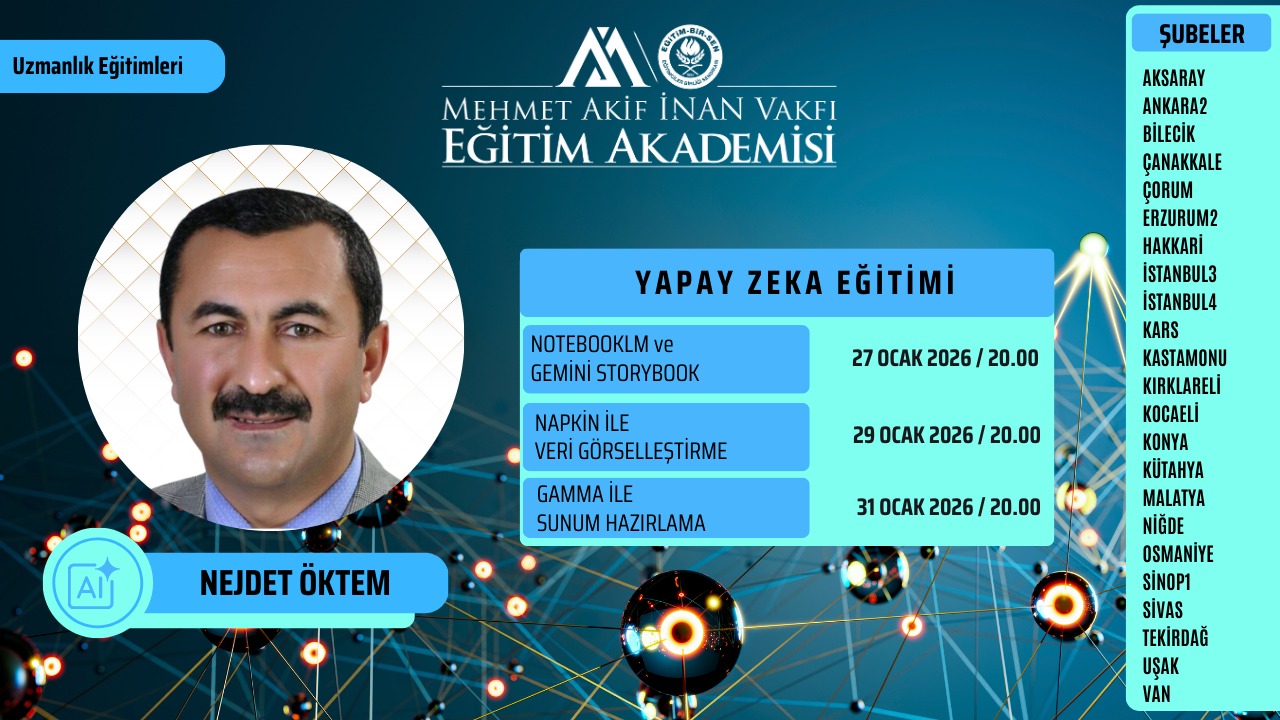 2026 OCAK UZMANLIK (YAPAY ZEKA) EĞİTİMİ