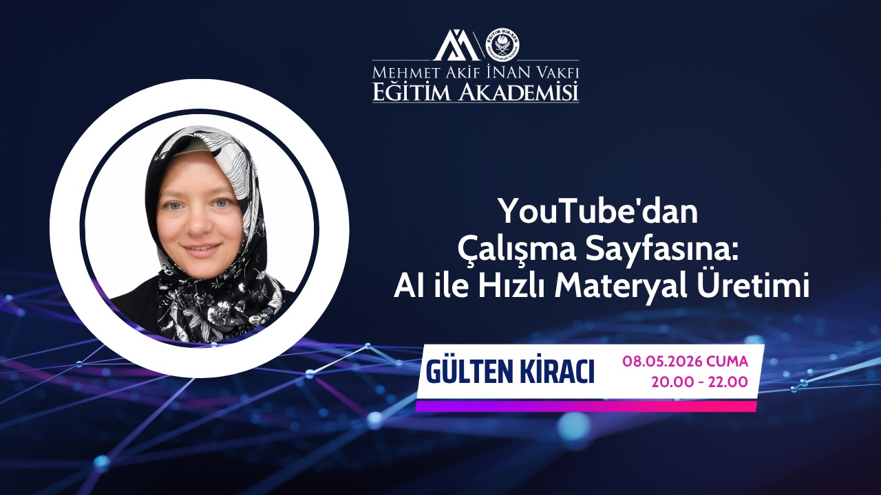 2026 MAYIS YOUTUBE'DAN ÇALIŞMA SAYFASINA: Al İLE HIZLI MATERYAL ÜRETİMİ EĞİTİMİ